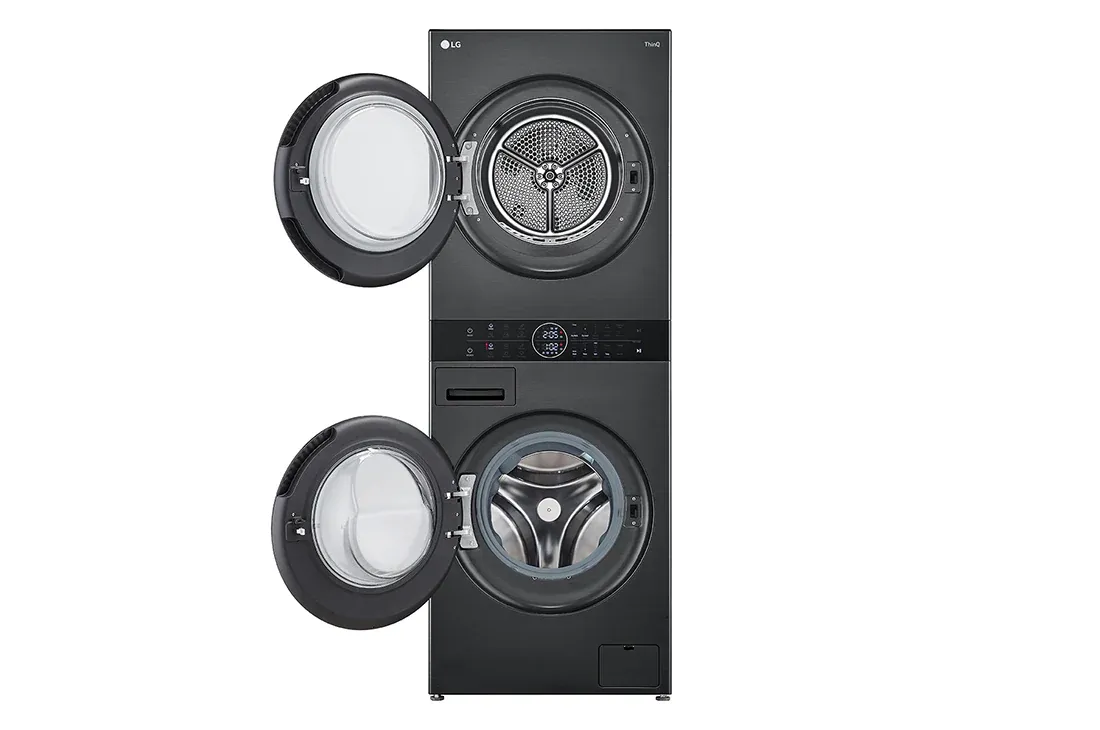 LG WT1410NHB 14/10kg AI DD Front Load WashTower in Black Steel
