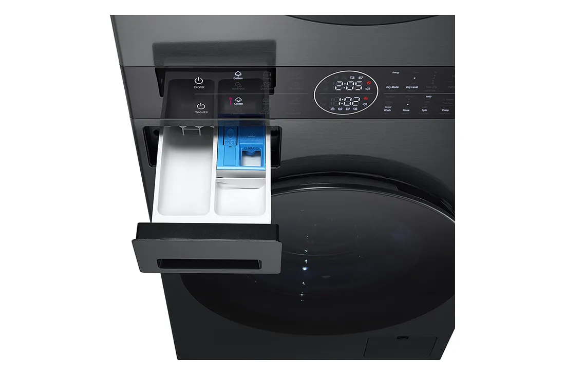 LG WT1410NHB 14/10kg AI DD Front Load WashTower in Black Steel
