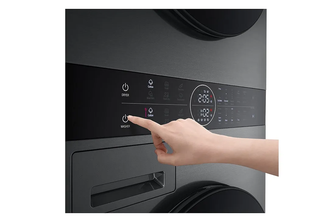 LG WT1410NHB 14/10kg AI DD Front Load WashTower in Black Steel