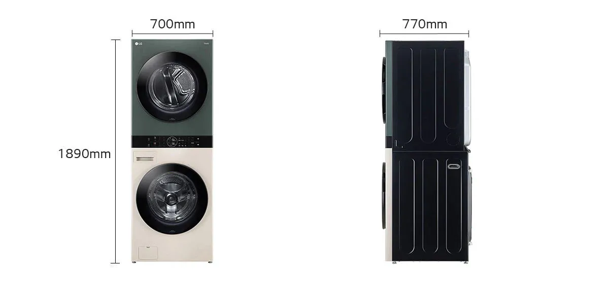 LG WT2116NHEG 21/16kg AI DD Front Load WashTower - Pre-order*
