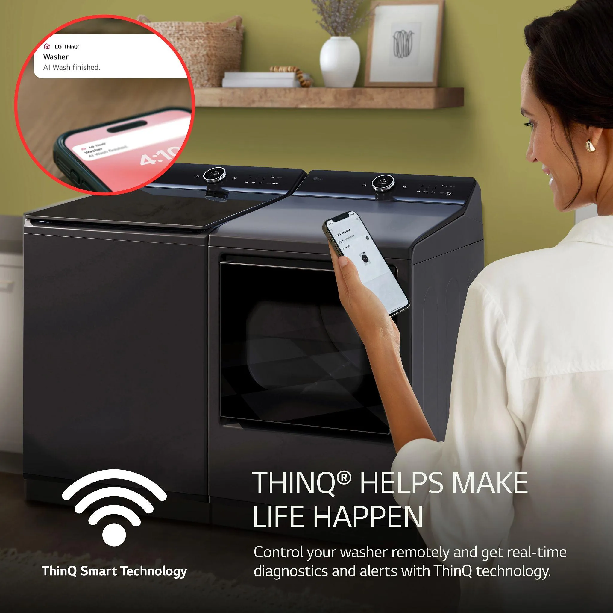 Lg WT8600CB 5.5 Cu.Ft. Mega Capacity Smart Top Load Washer With Easyunload&#8482;, Ai Sensing, Ezdispense, Water Faucet & Lcd Digital Dial Control