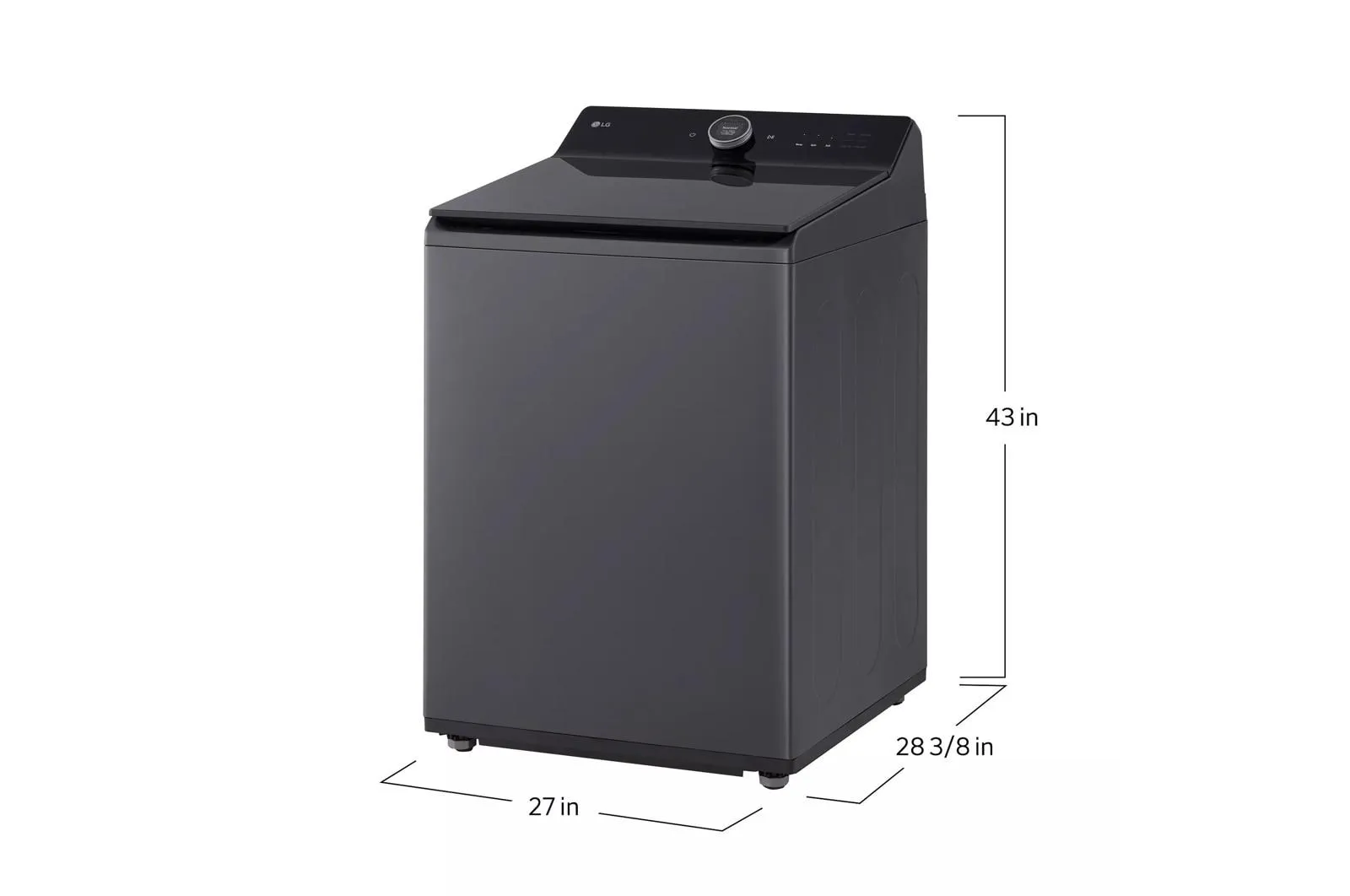 Lg WT8600CB 5.5 Cu.Ft. Mega Capacity Smart Top Load Washer With Easyunload&#8482;, Ai Sensing, Ezdispense, Water Faucet & Lcd Digital Dial Control