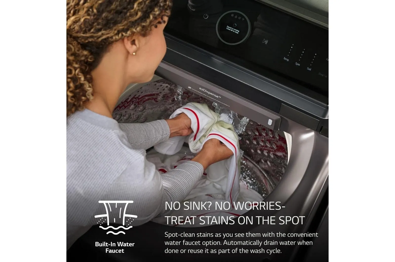 Lg WT8600CW 5.5 Cu.Ft. Mega Capacity Top Load Washer With Turbowash&#8482; Washer With Steam, Ezdipense, Wi-Fi Connectivity, White