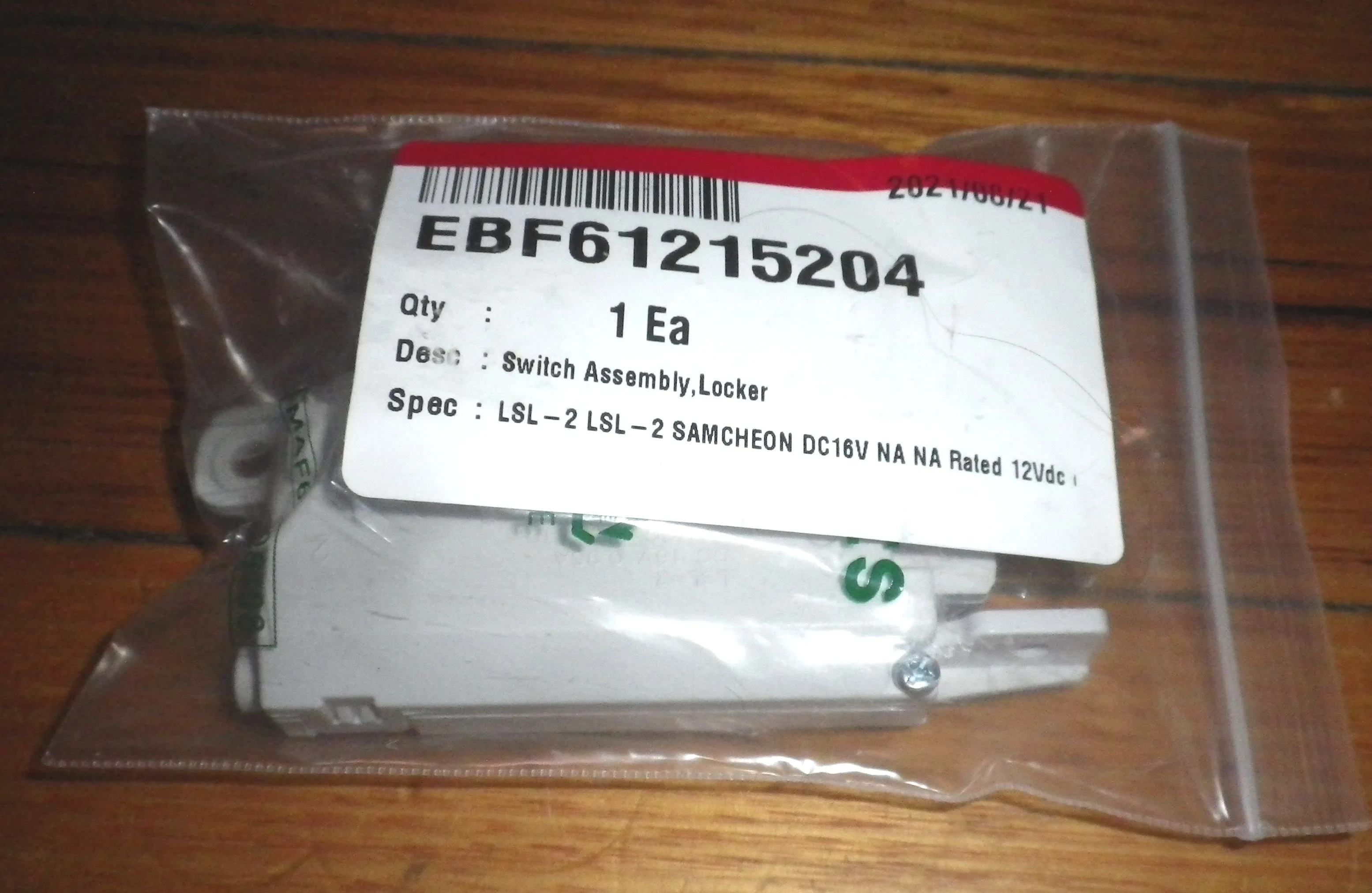 LG WTG Series Top Loader Lid Lock Switch Assy - Part # EBF61215204