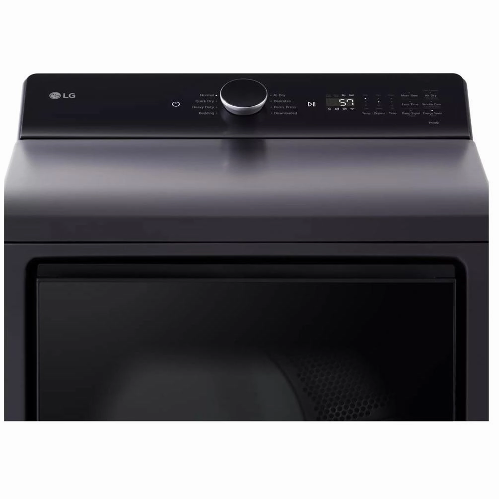 LG 7.3 cu. ft. Electric Dryer with EasyLoad Door and AI Sensing DLE8400BE