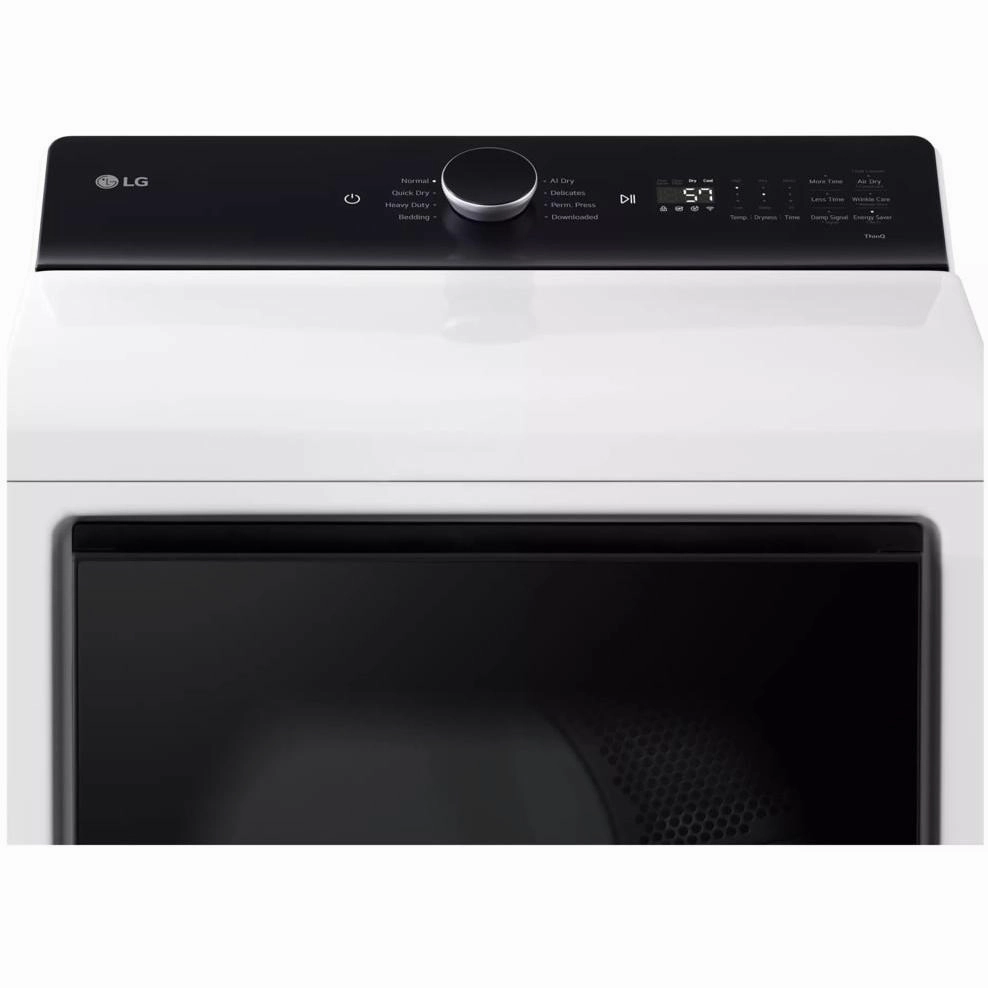 LG 7.3 cu. ft. Electric Dryer with EasyLoad Door and AI Sensing DLE8400WE