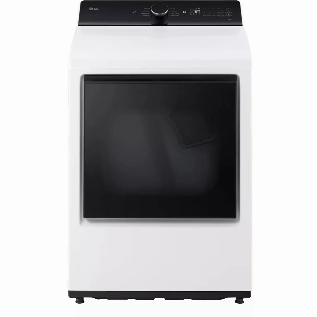 LG 7.3 cu. ft. Electric Dryer with EasyLoad Door and AI Sensing DLE8400WE