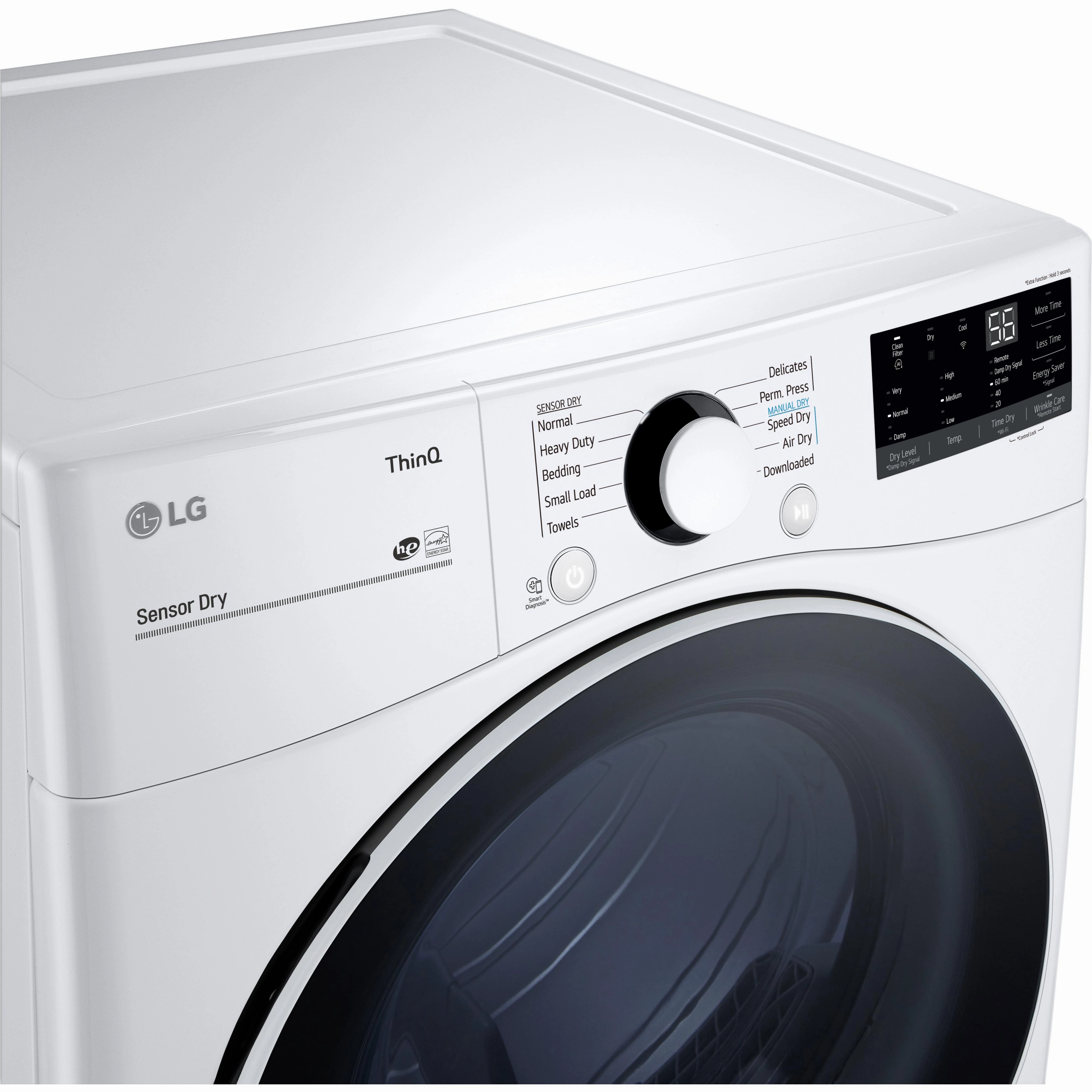 LG 7.4 cu.ft. Electric Dryer with ThinQ Technology DLE3600W