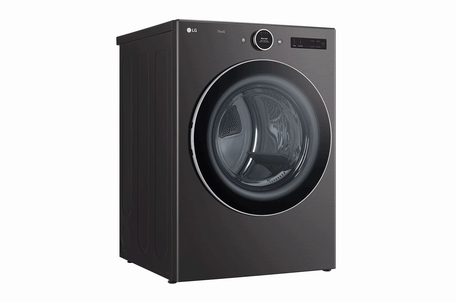 LG Black Steel 7.4 cu. ft. Ultra Large Capacity Smart Front Load Dryer with Built-In Intelligence & TurboSteam - DLEX6700B