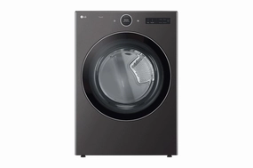 LG Black Steel 7.4 cu. ft. Ultra Large Capacity Smart Front Load Dryer with Built-In Intelligence & TurboSteam - DLEX6700B