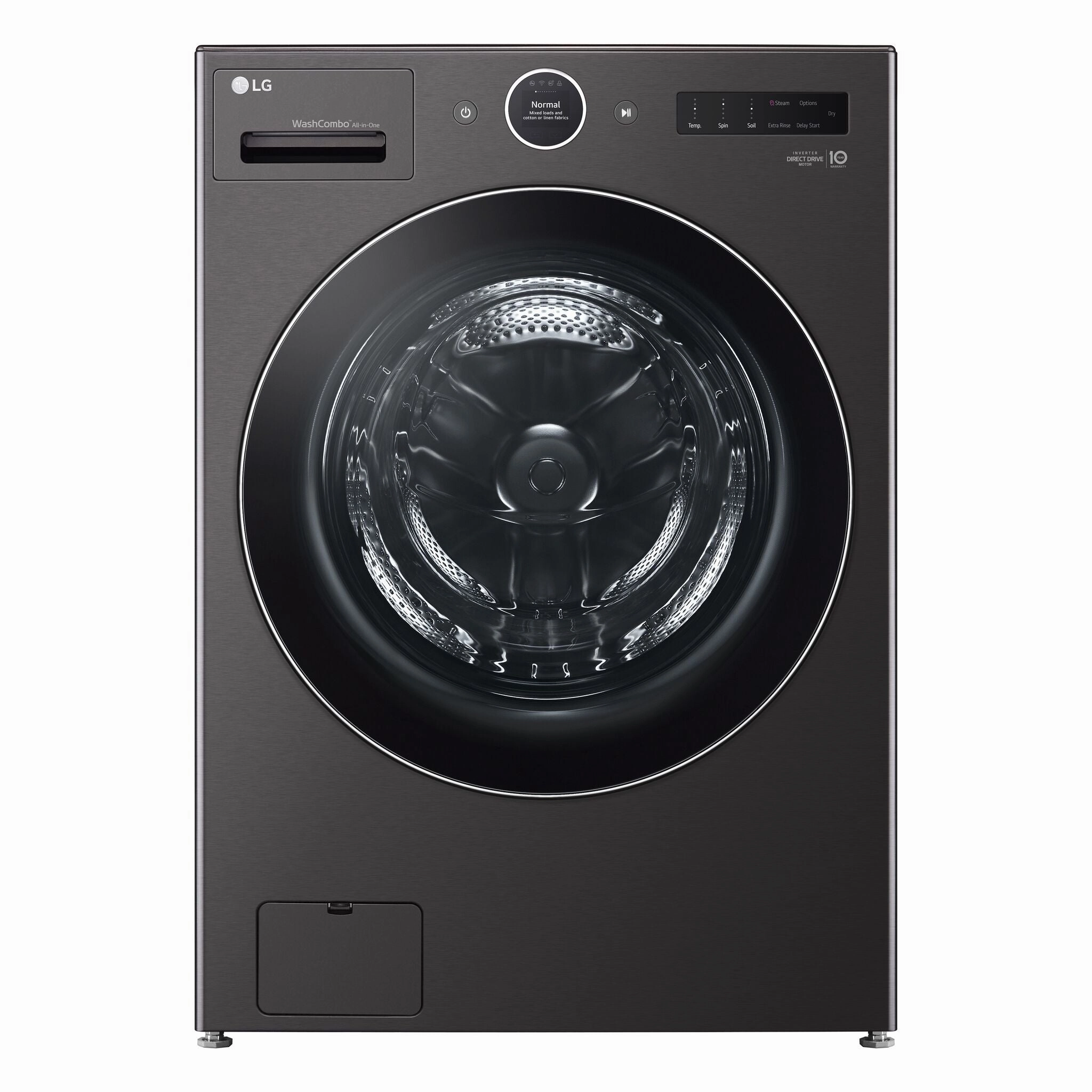 LG Black Steel All-in-One Ventless Washer/Dryer Combo with Inverter HeatPump Technology and Direct Drive Motor (5.8 cu. ft. - WM6998HBA