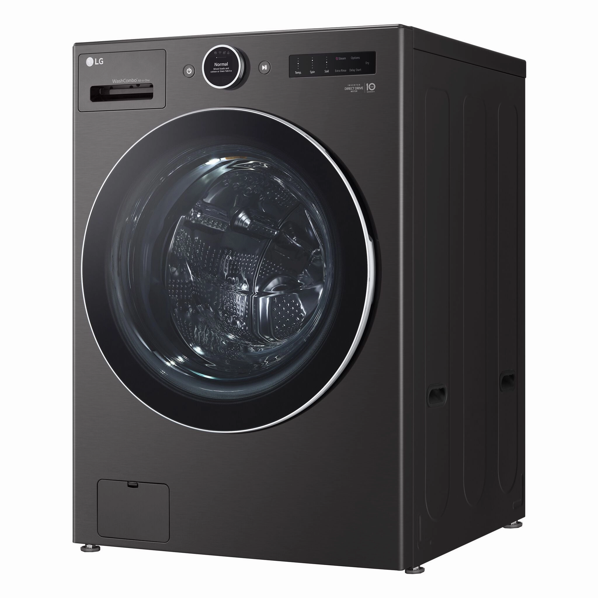 LG Black Steel All-in-One Ventless Washer/Dryer Combo with Inverter HeatPump Technology and Direct Drive Motor (5.8 cu. ft. - WM6998HBA
