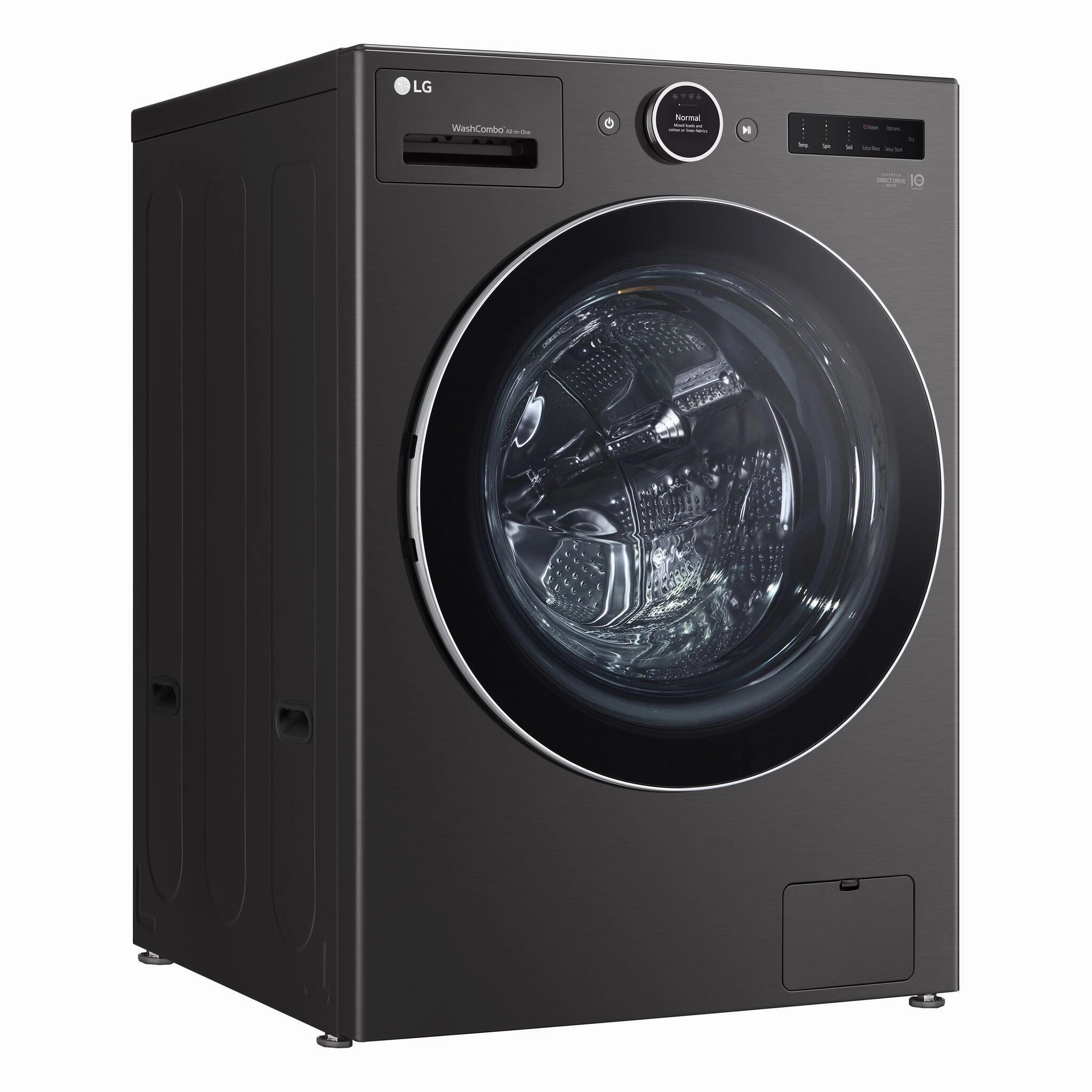 LG Black Steel All-in-One Ventless Washer/Dryer Combo with Inverter HeatPump Technology and Direct Drive Motor (5.8 cu. ft. - WM6998HBA