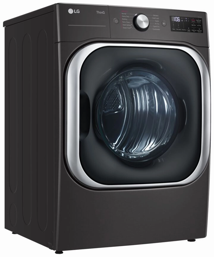 LG Black Steel Electric Front-Load Smart Wi-Fi Enabled Dryer with TurboSteam (9.0 cu. ft.) - DLEX8900B
