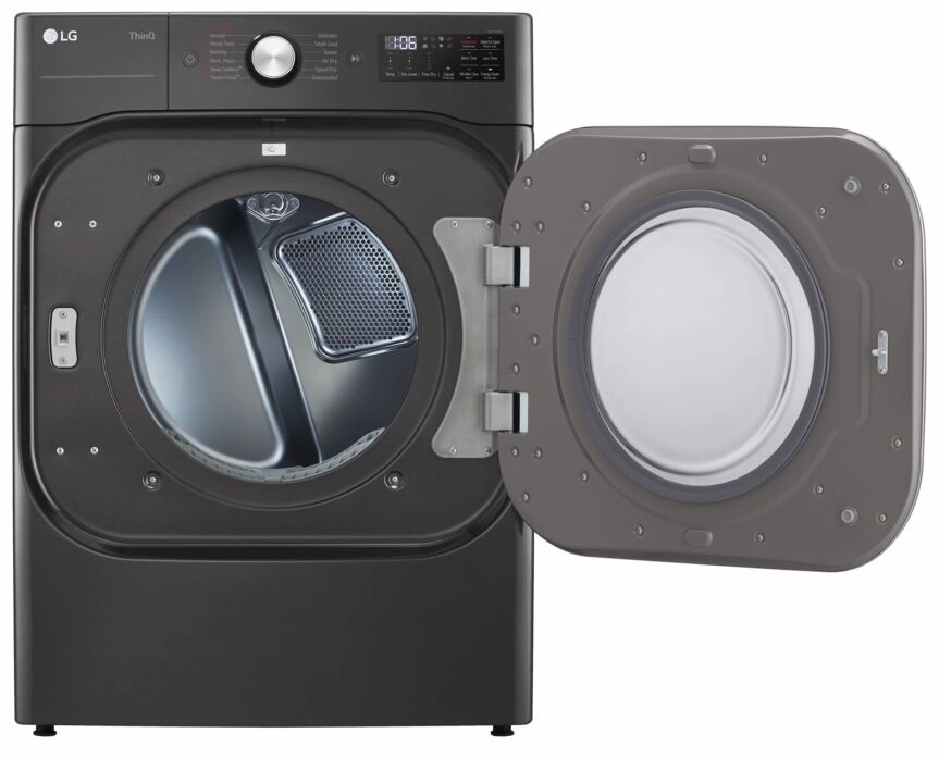 LG Black Steel Electric Front-Load Smart Wi-Fi Enabled Dryer with TurboSteam (9.0 cu. ft.) - DLEX8900B