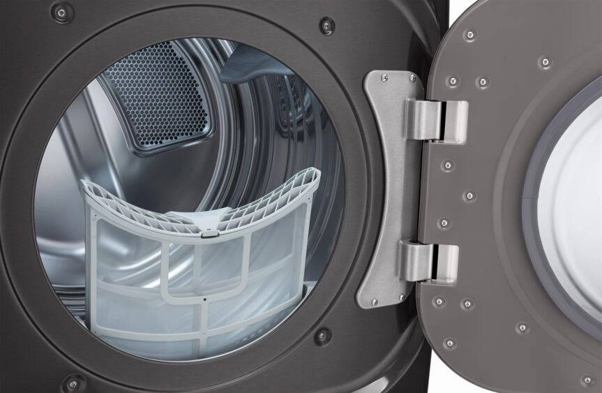 LG Black Steel Electric Front-Load Smart Wi-Fi Enabled Dryer with TurboSteam (9.0 cu. ft.) - DLEX8900B