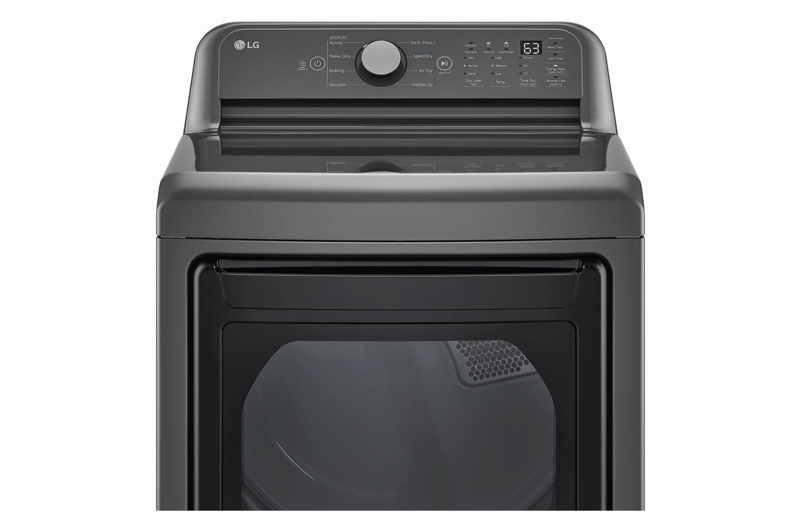 Lg DLE7150M 7.3 Cu. Ft. Top Load Energy Star Electric Dryer With Sensor Dry, Flowsense & Clean Filter Indicators