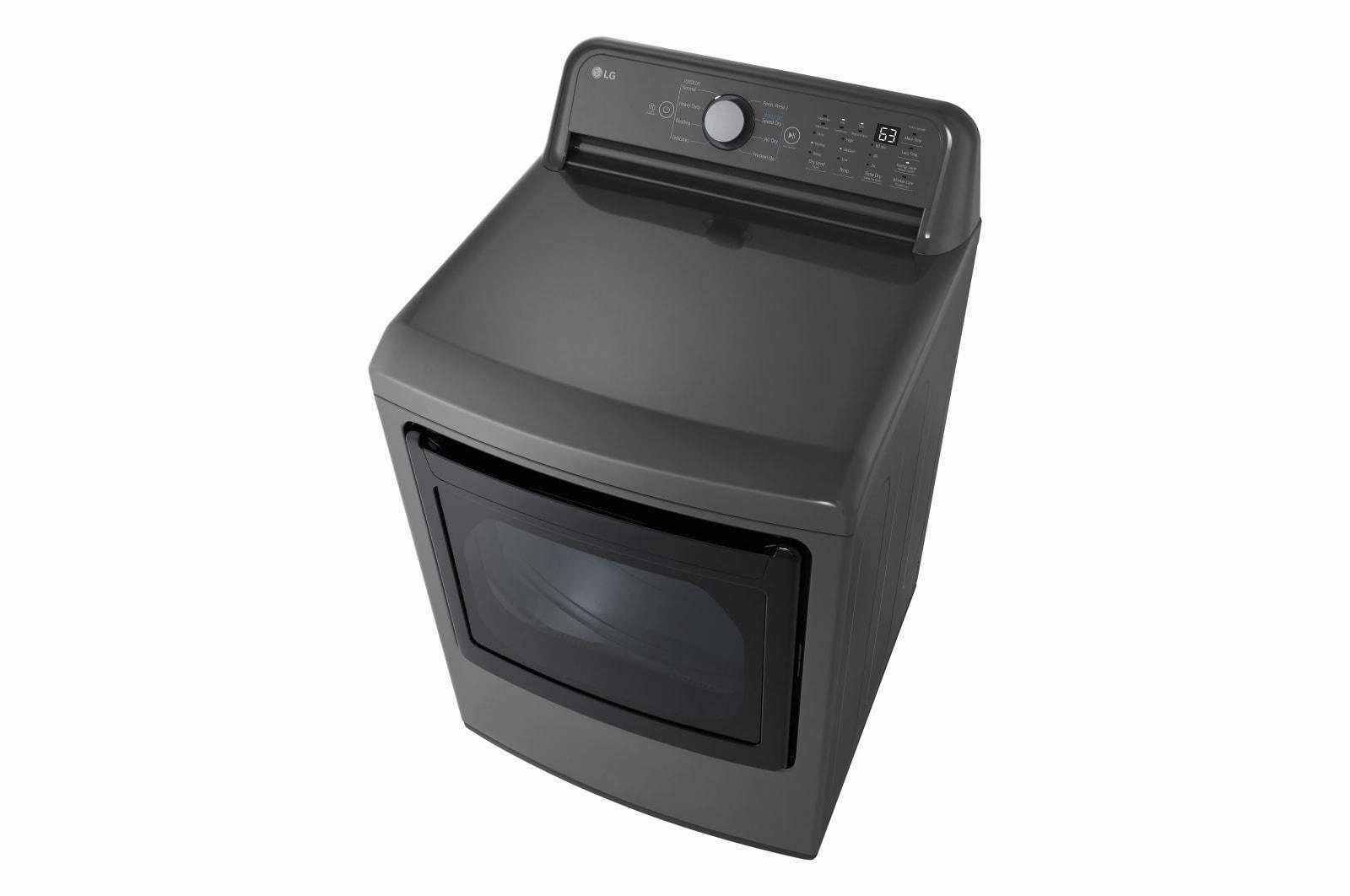 Lg DLE7150M 7.3 Cu. Ft. Top Load Energy Star Electric Dryer With Sensor Dry, Flowsense & Clean Filter Indicators