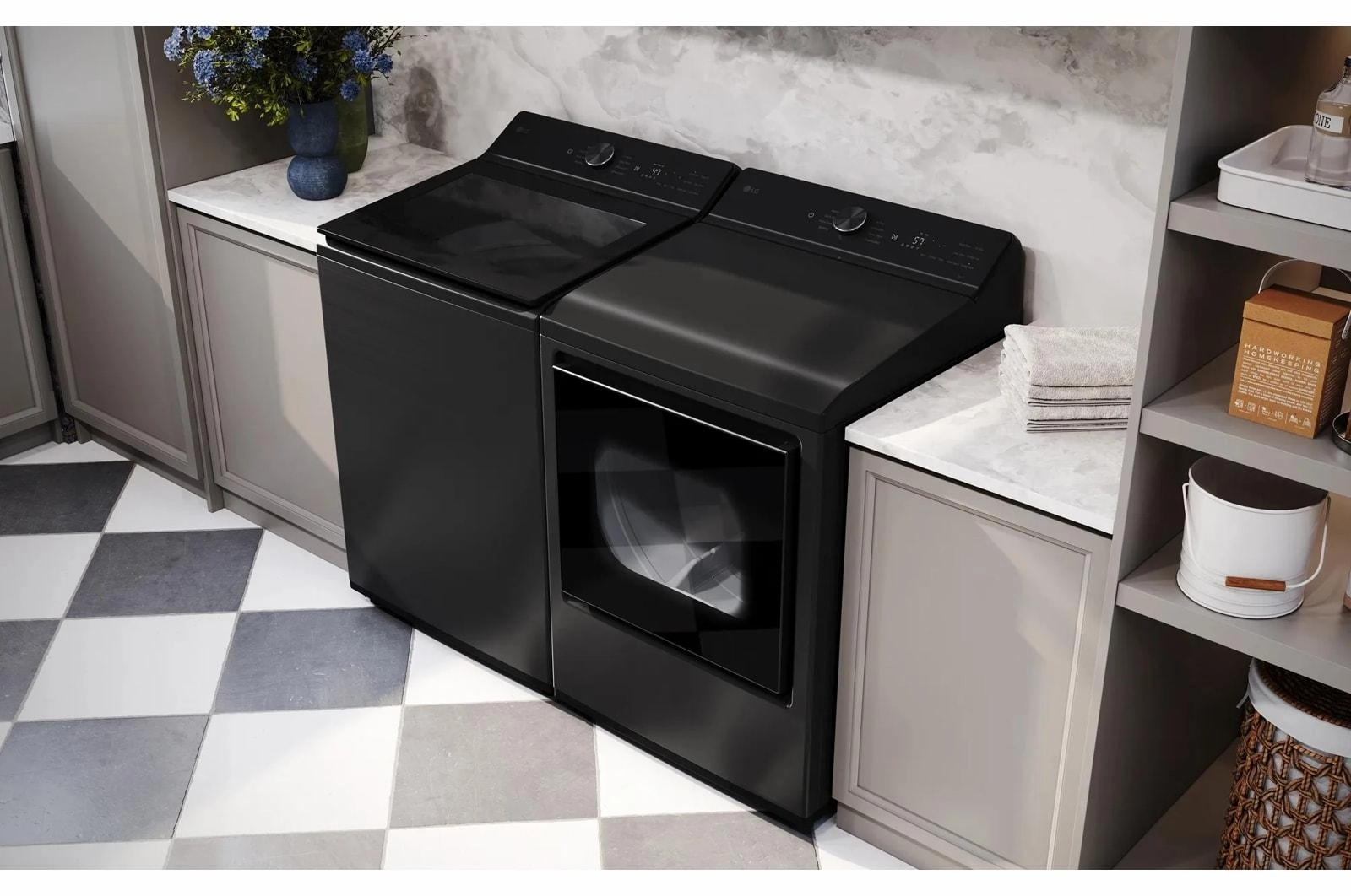 Lg DLE8200L 7.3 Cu. Ft. Ultra Large Capacity Rear Control Electric Dryer With Ai Sensing And Thinq Smart Features