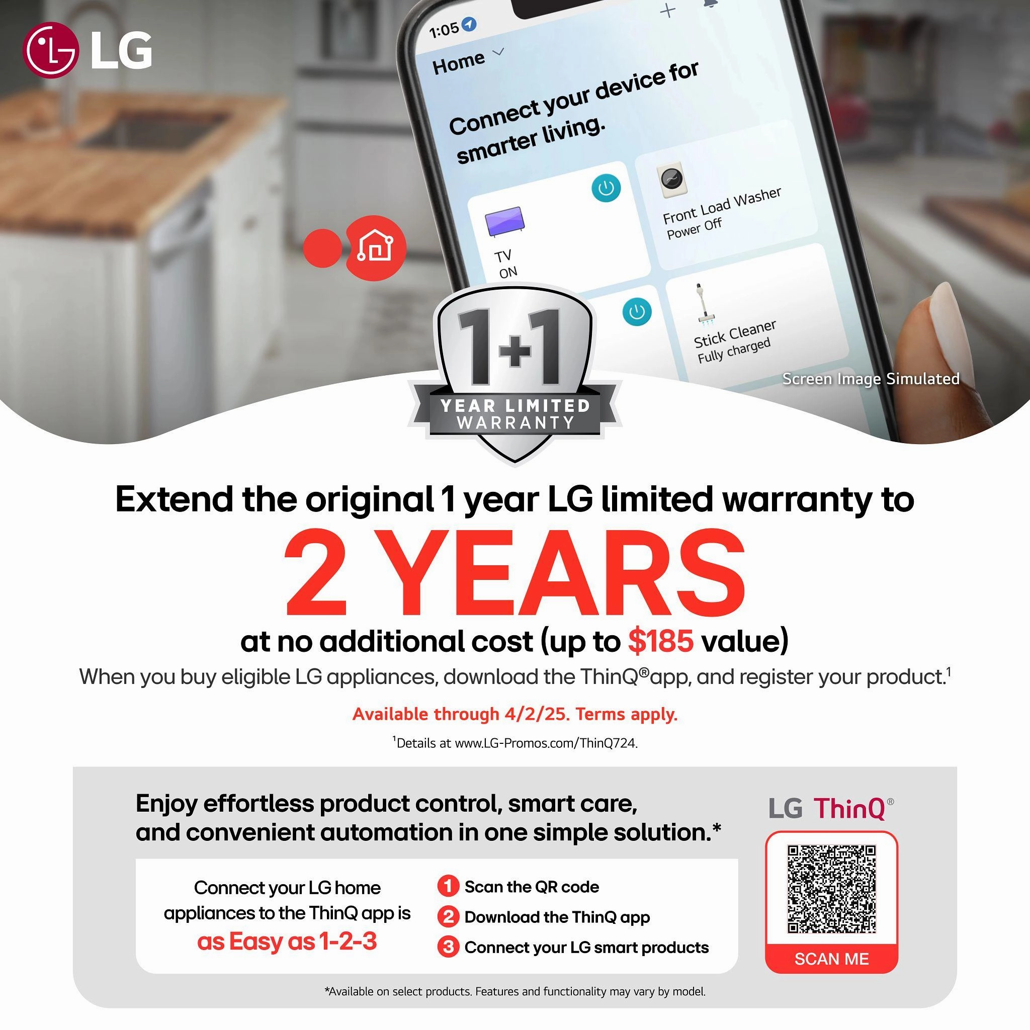 Lg DLE8200W 7.3 Cu. Ft. Ultra Large Capacity Rear Control Electric Dryer With Ai Sensing And Thinq Smart Features