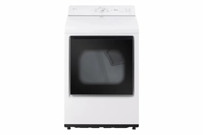 Lg DLE8200W 7.3 Cu. Ft. Ultra Large Capacity Rear Control Electric Dryer With Ai Sensing And Thinq Smart Features