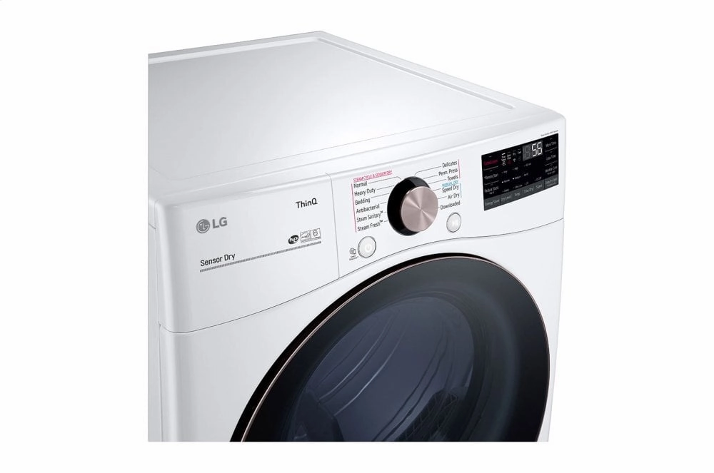 Lg DLEX4000W 7.4 Cu. Ft. Ultra Large Capacity Smart Wi-Fi Enabled Front Load Electric Dryer With Turbosteam&#8482; And Built-In Intelligence