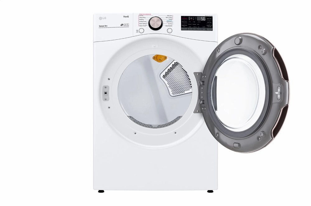 Lg DLEX4000W 7.4 Cu. Ft. Ultra Large Capacity Smart Wi-Fi Enabled Front Load Electric Dryer With Turbosteam&#8482; And Built-In Intelligence