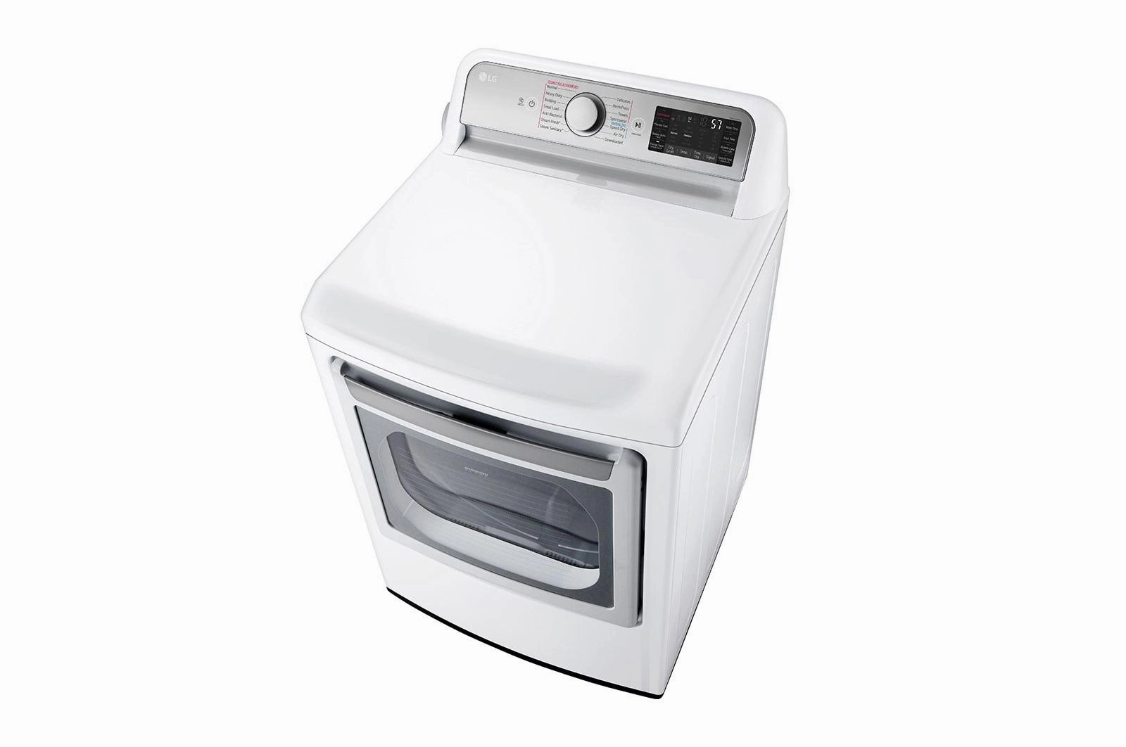 Lg DLEX7900WE 7.3 Cu. Ft. Ultra Large Capacity Smart Wi-Fi Enabled Rear Control Electric Dryer With Turbosteam&#8482;