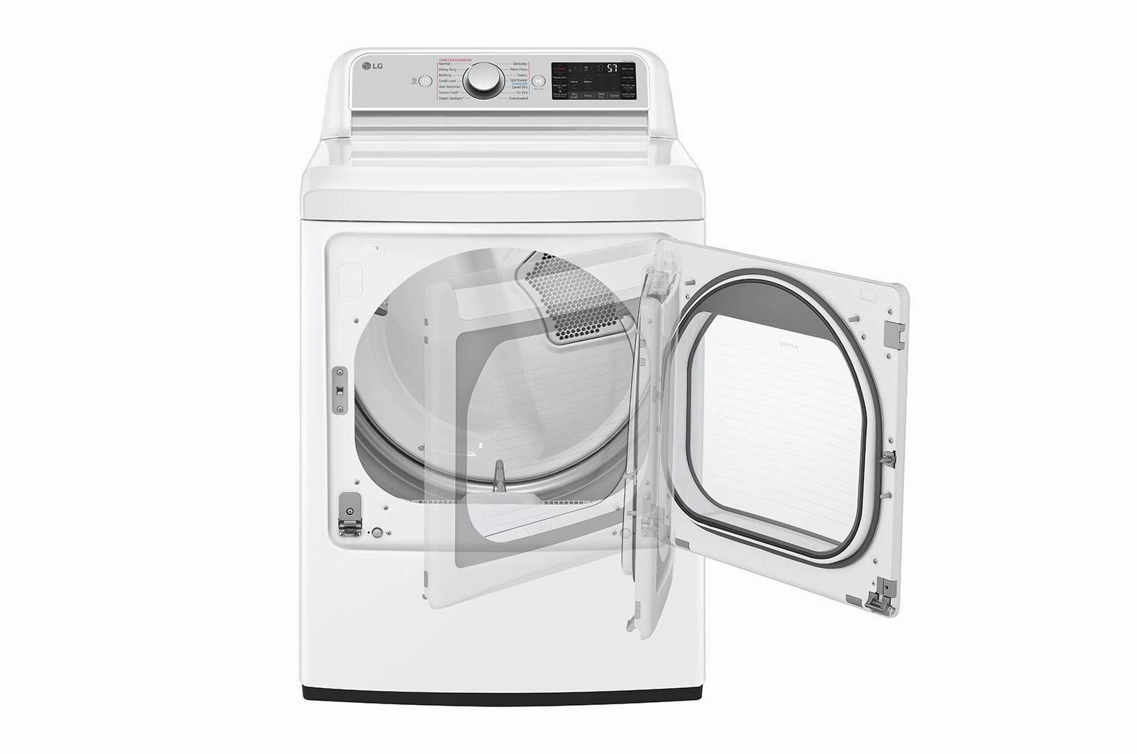 Lg DLEX7900WE 7.3 Cu. Ft. Ultra Large Capacity Smart Wi-Fi Enabled Rear Control Electric Dryer With Turbosteam&#8482;