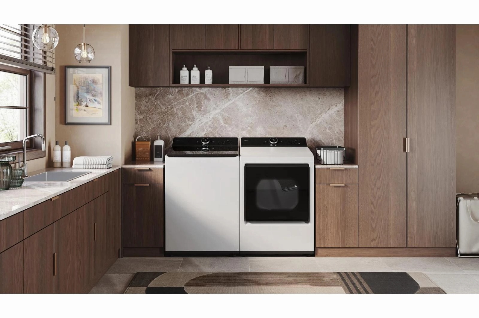 Lg DLEX8600WE 7.3 Cu.Ft. Ultra Large High Efficiency Electric Turbosteam&#8482; Lg Easyload&#8482; Door, Wi-Fi Connectivity, White