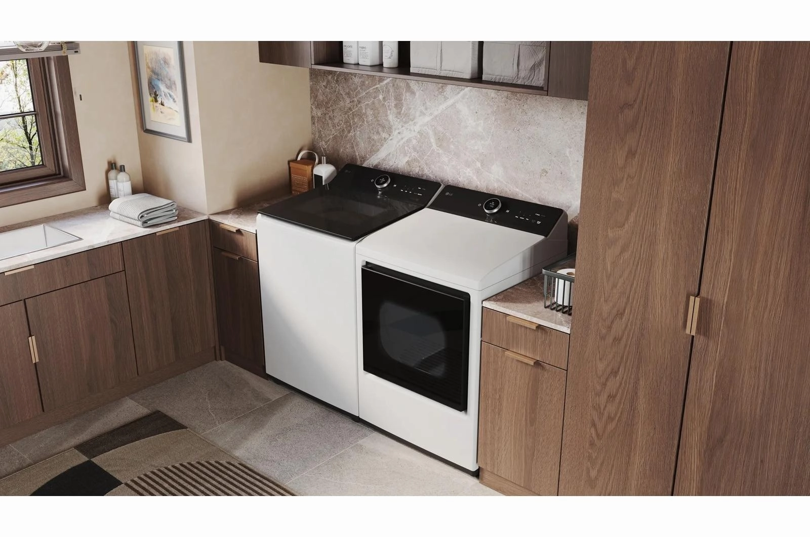 Lg DLEX8600WE 7.3 Cu.Ft. Ultra Large High Efficiency Electric Turbosteam&#8482; Lg Easyload&#8482; Door, Wi-Fi Connectivity, White