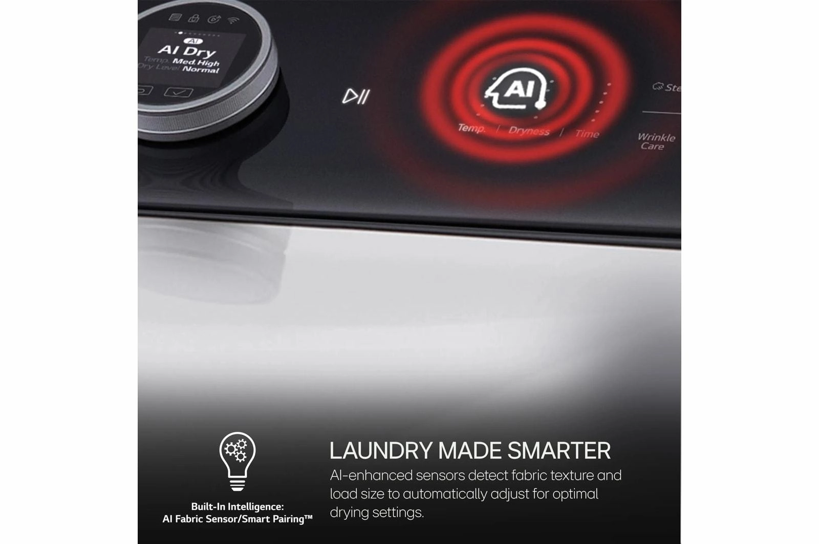Lg DLEX8600WE 7.3 Cu.Ft. Ultra Large High Efficiency Electric Turbosteam&#8482; Lg Easyload&#8482; Door, Wi-Fi Connectivity, White