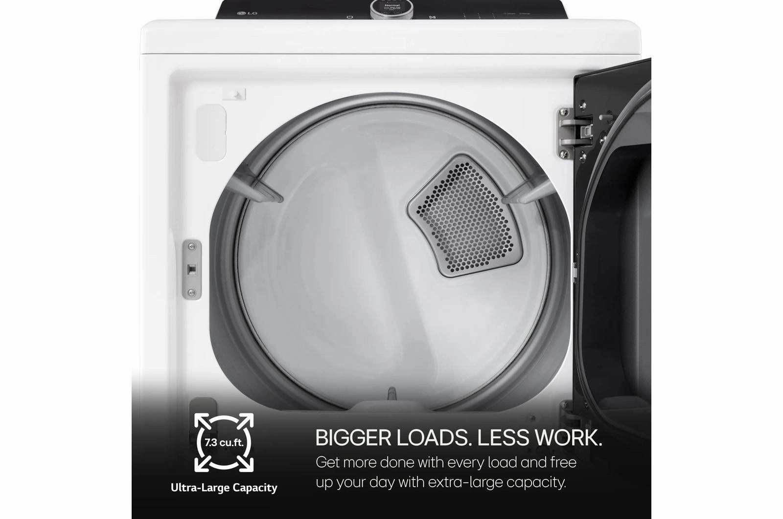 Lg DLEX8600WE 7.3 Cu.Ft. Ultra Large High Efficiency Electric Turbosteam&#8482; Lg Easyload&#8482; Door, Wi-Fi Connectivity, White