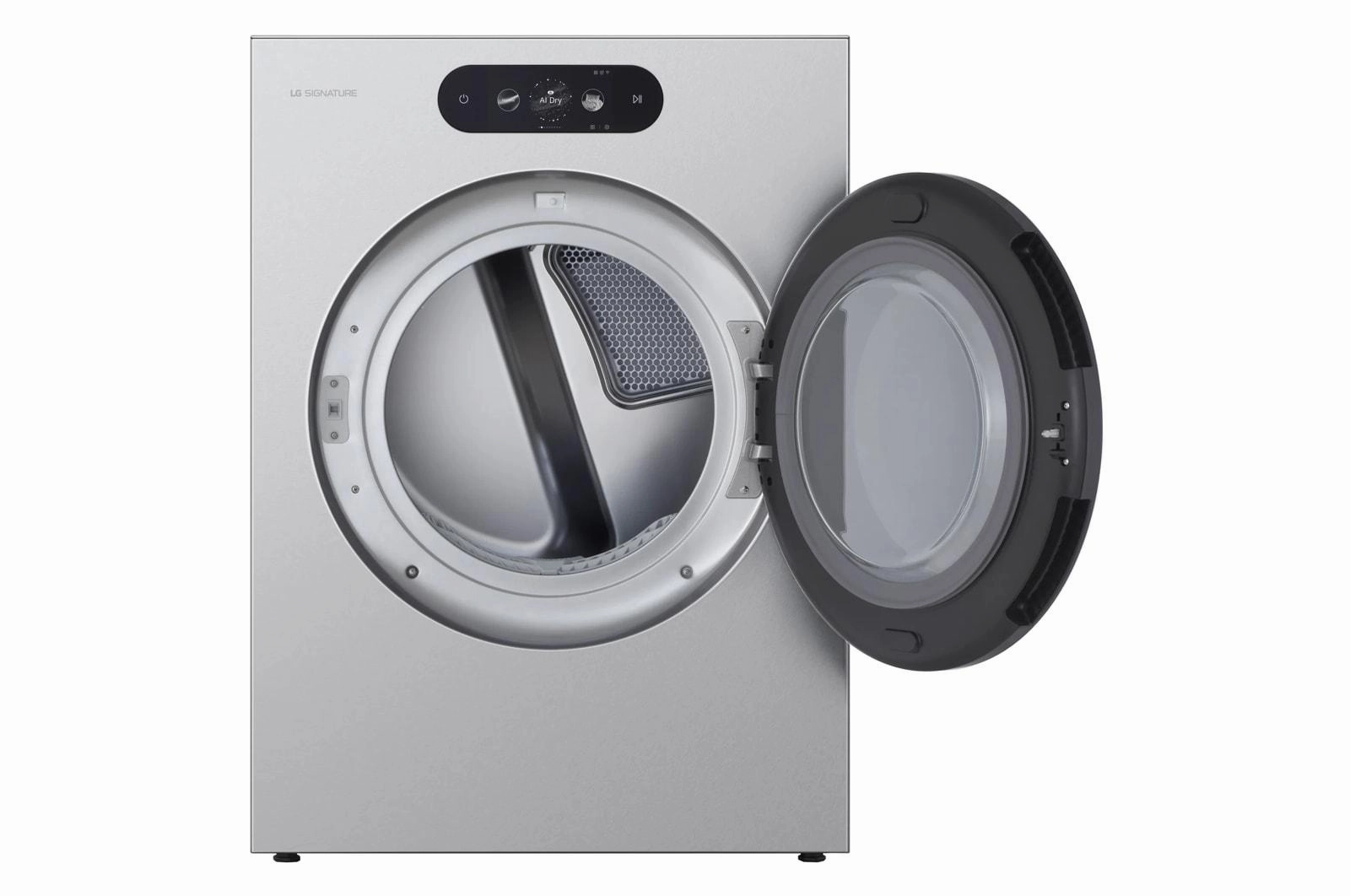 Lg DLEX9900S Lg Signature 9.0 Cu. Ft. Mega Capacity Smart Front Load Electric Dryer With Built-In Intelligence, Turbosteam And Touch Lcd Control
