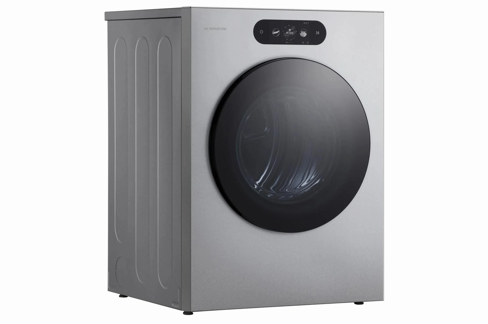 Lg DLEX9900S Lg Signature 9.0 Cu. Ft. Mega Capacity Smart Front Load Electric Dryer With Built-In Intelligence, Turbosteam And Touch Lcd Control