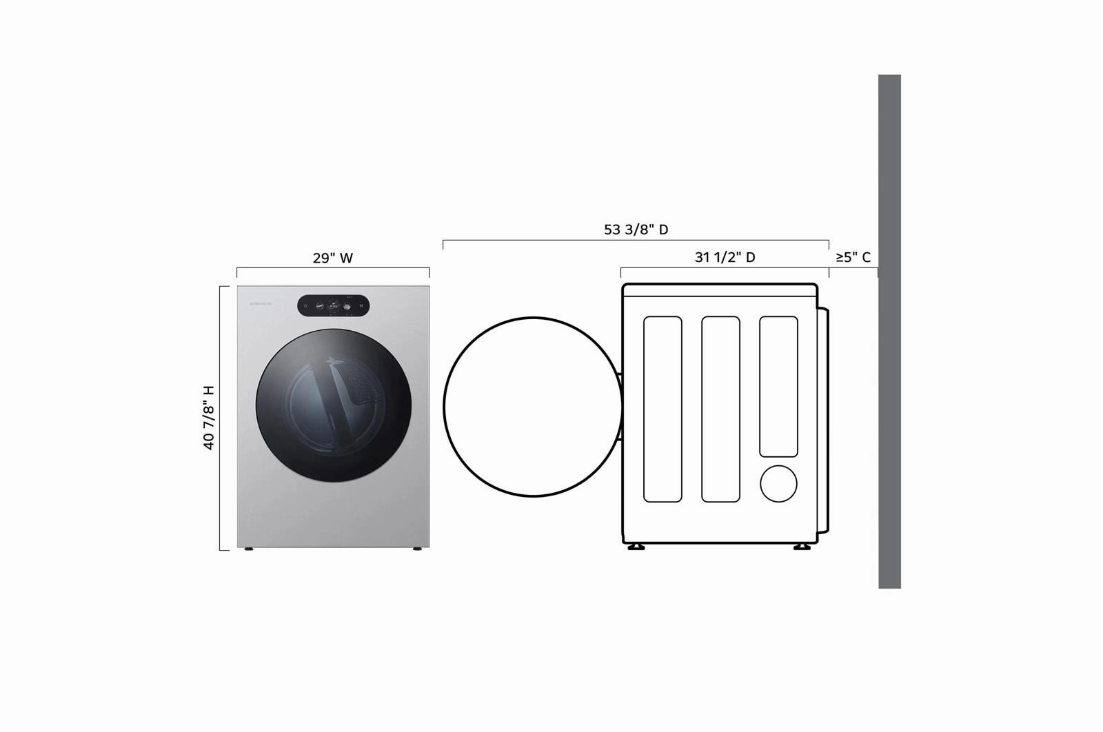 Lg DLEX9900S Lg Signature 9.0 Cu. Ft. Mega Capacity Smart Front Load Electric Dryer With Built-In Intelligence, Turbosteam And Touch Lcd Control