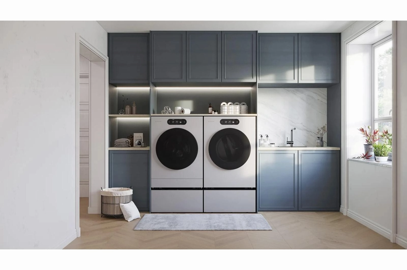 Lg DLEX9900S Lg Signature 9.0 Cu. Ft. Mega Capacity Smart Front Load Electric Dryer With Built-In Intelligence, Turbosteam And Touch Lcd Control