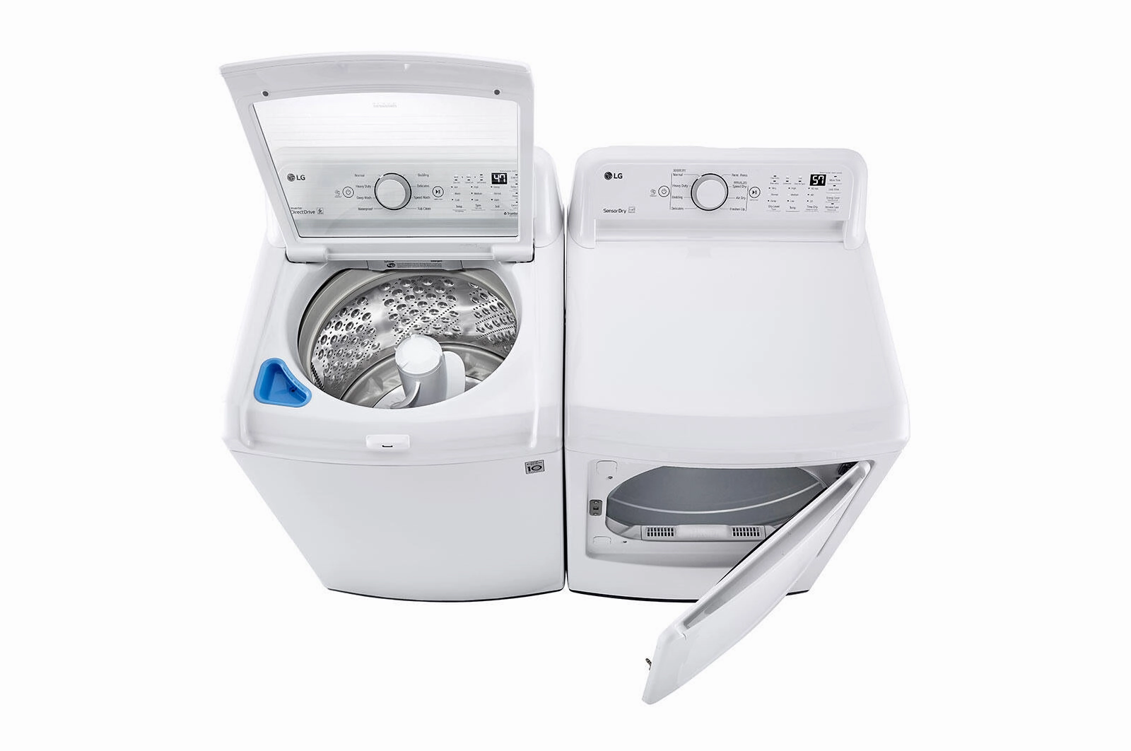 Lg DLG7001W 7.3 Cu. Ft. Ultra Large Capacity Top Load Gas Dryer With Sensor Dry Technology