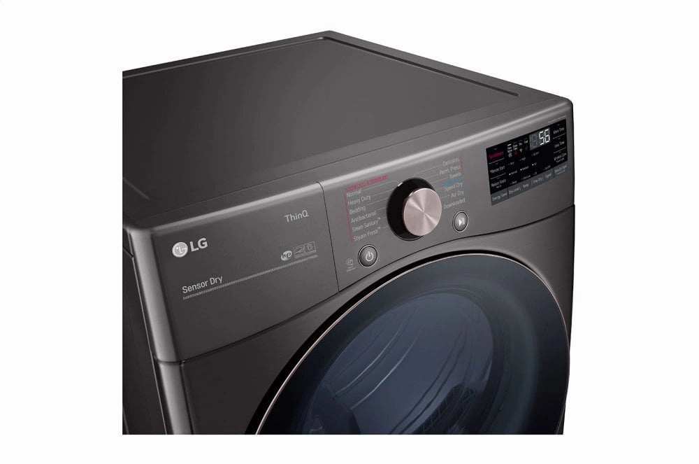 Lg DLGX4001B 7.4 Cu. Ft. Ultra Large Capacity Smart Wi-Fi Enabled Front Load Gas Dryer With Turbosteam&#8482; And Built-In Intelligence