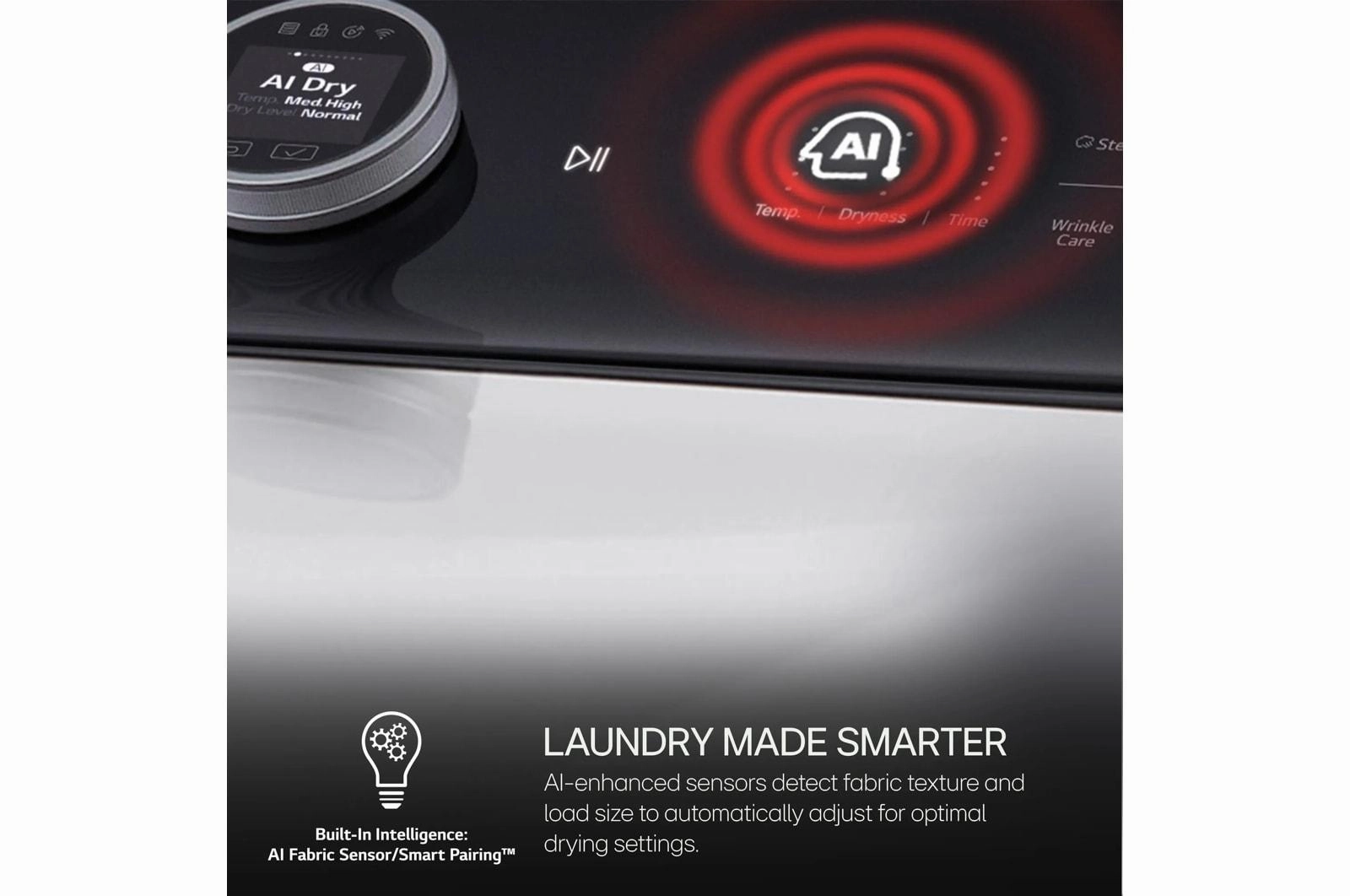 Lg DLGX8601WE 7.3 Cu.Ft. Ultra Large High Efficiency Gas Turbosteam&#8482; Lg Easyload&#8482; Door, Wi-Fi Connectivity, White