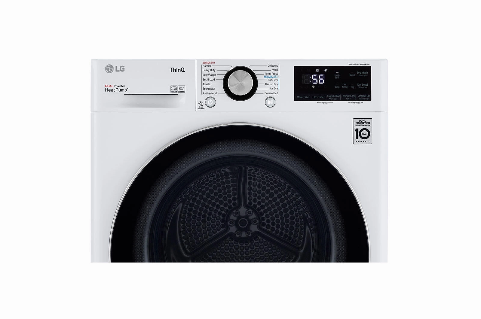 Lg DLHC1455W 4.2 Cu.Ft. Smart Wi-Fi Enabled Compact Front Load Dryer With Dual Inverter Heatpump&#8482; Technology