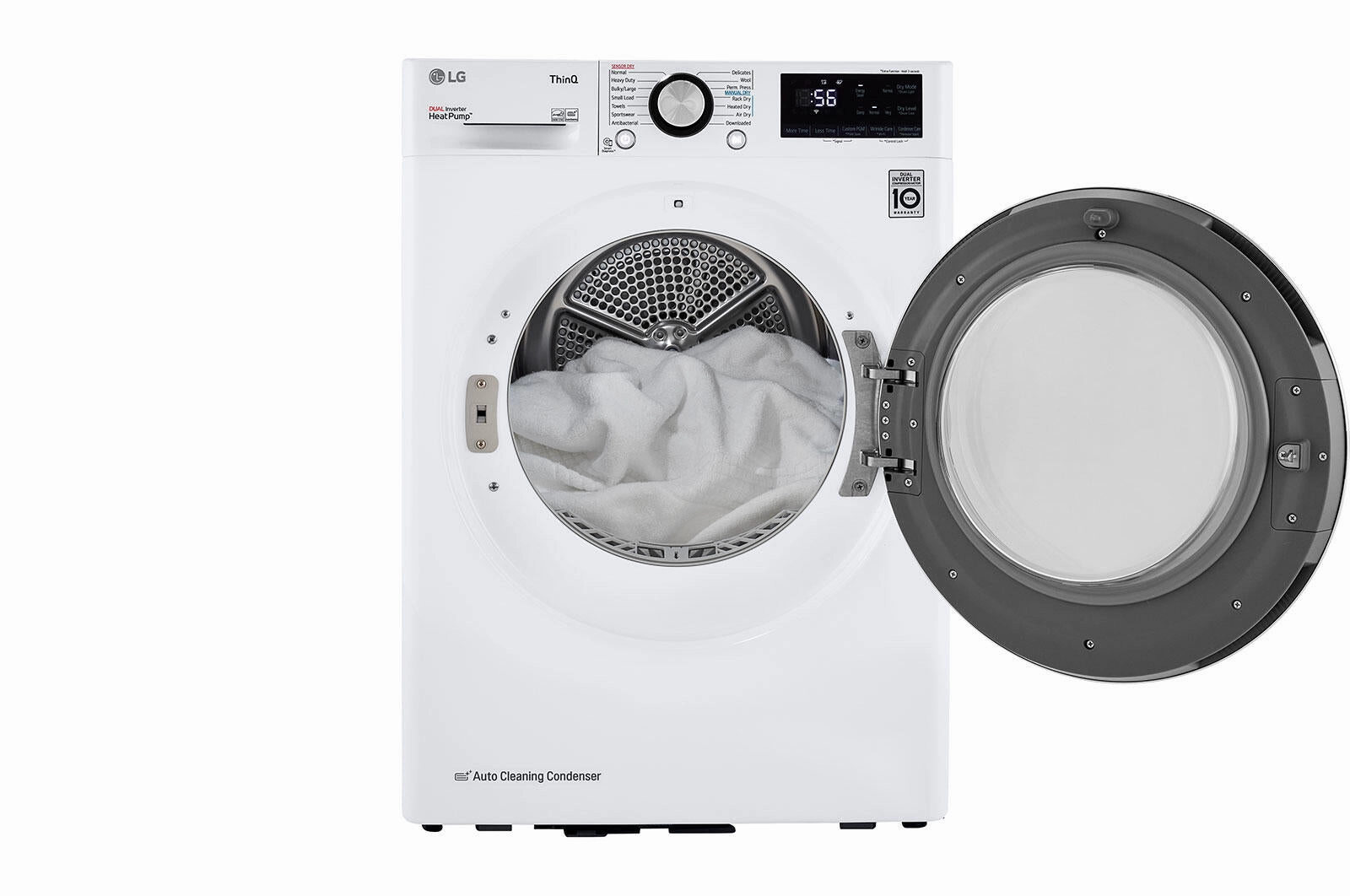 Lg DLHC1455W 4.2 Cu.Ft. Smart Wi-Fi Enabled Compact Front Load Dryer With Dual Inverter Heatpump&#8482; Technology