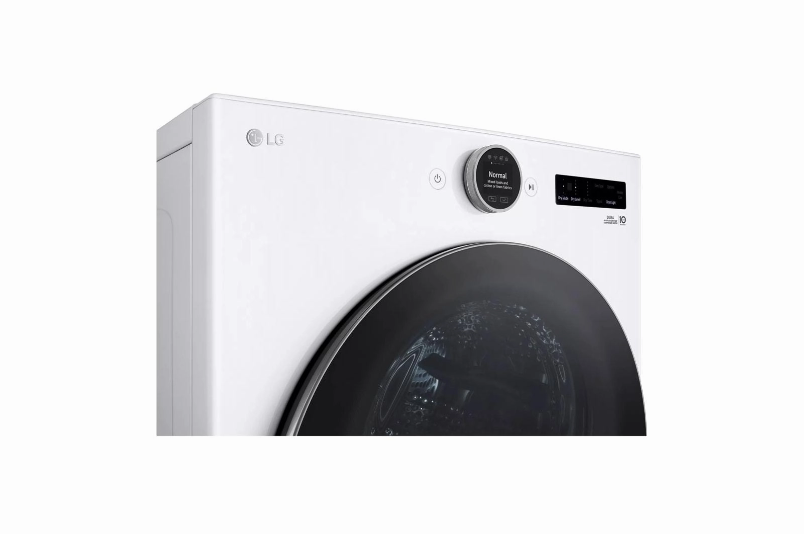 Lg DLHC5502W 7.8 Cu. Ft. Mega Capacity Smart Front Load Dryer With Dual Inverter Heatpump&#8482; Technology And Inverter Direct Drive Motor System