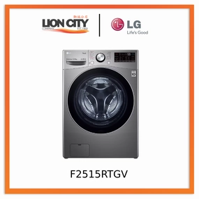 LG F2515RTGV 15/8kg Front Load Washer Dryer with AI Direct Drive and TurboWash Technology