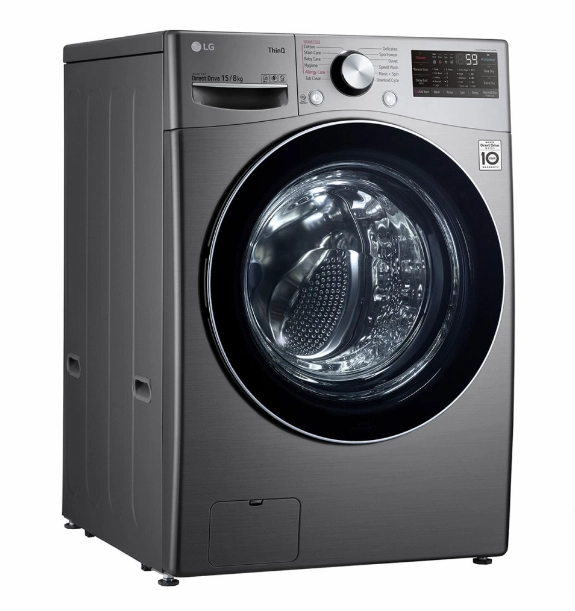 LG F2515RTGV 15/8kg Front Load Washer Dryer with AI Direct Drive and TurboWash Technology