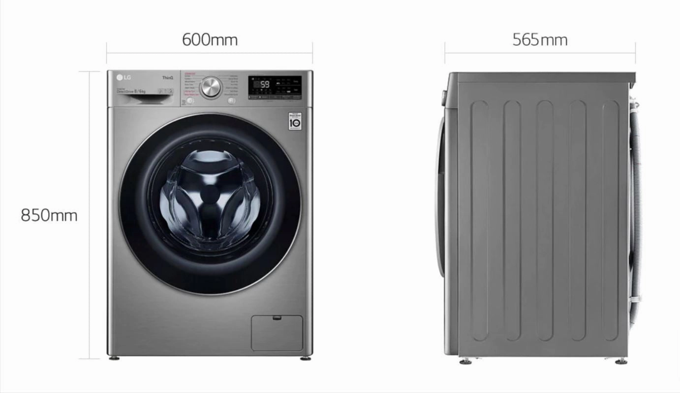 LG FV1408H4V AI DD Front Load Combo Washer Dryer (8/6kg)