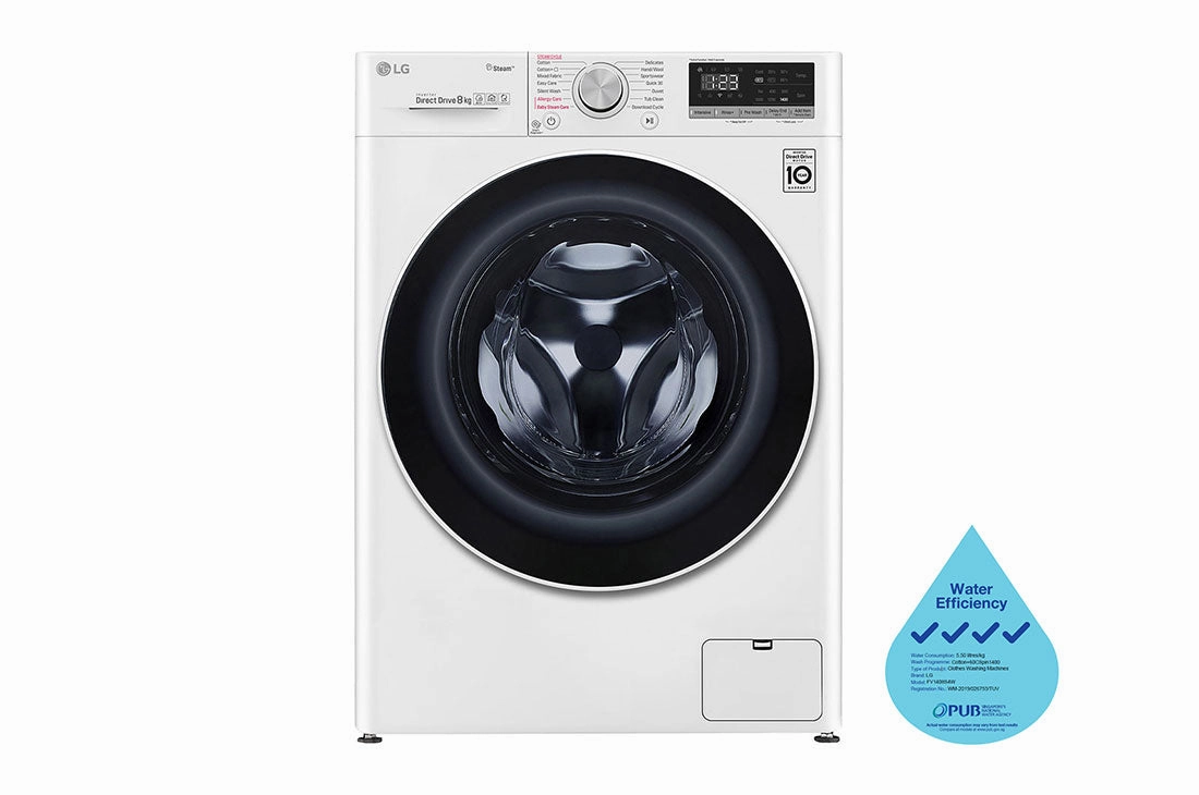 LG FV1408S4W Front Load Washer (8kg)