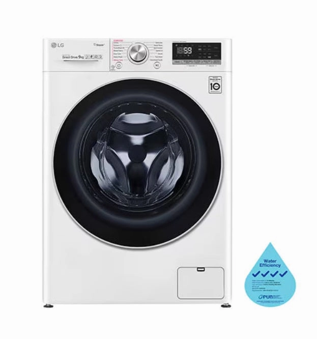 LG FV1409S3W AI Direct Drive Front Load Washing Machine 9KG   LG TV2425NTWW Top Load Mini Washer 2.5kg Blue