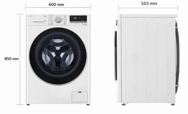 LG FV1410H3W 10/6kg, AI Direct Drive Front Load Washer Dryer