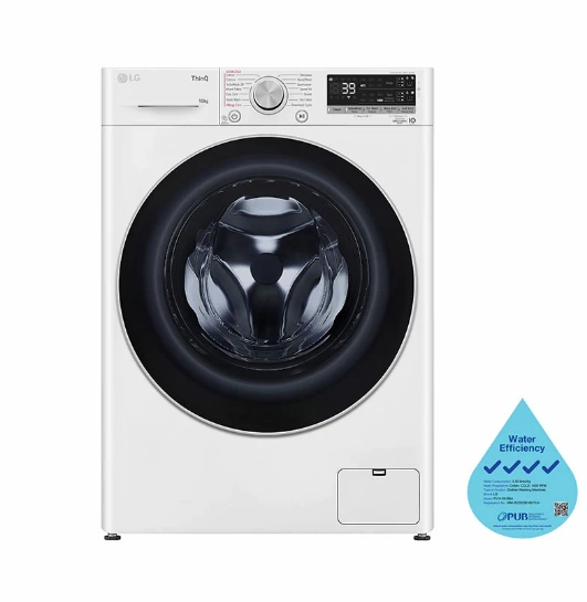 LG FV1410S3WA 10kg AI Direct Drive Front Load Washing Machine, White